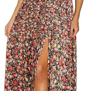 Women Maxi Dress Summer Floral Spaghetti Strap Beach Vacation Casual Flow